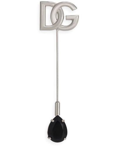 Dolce & Gabbana Pin con logo DG - Blanco