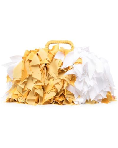 Gianluca Capannolo Fringed Colour-block Tote Bag - Metallic
