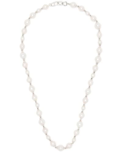 MAOR Collar Pinina con perlas de agua dulce - Blanco