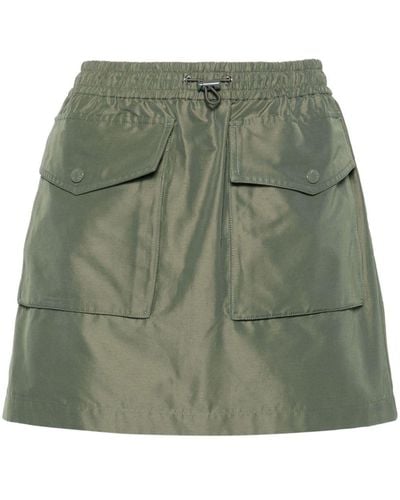 Moncler Elasticated-waist Cargo Miniskirt - Green