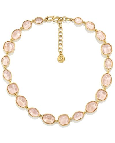 Goossens Cabochons Gold-plated Necklace - White