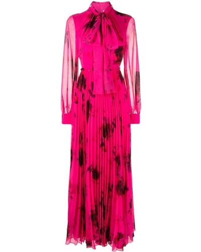 Erdem Floral-print Chiffon Gown - Pink