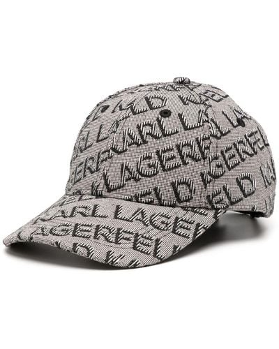 Karl Lagerfeld Baseballkappe mit Logo-Print - Grau