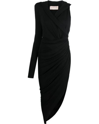 Alexandre Vauthier Asymmetric One-shoulder Midi Dress - Black