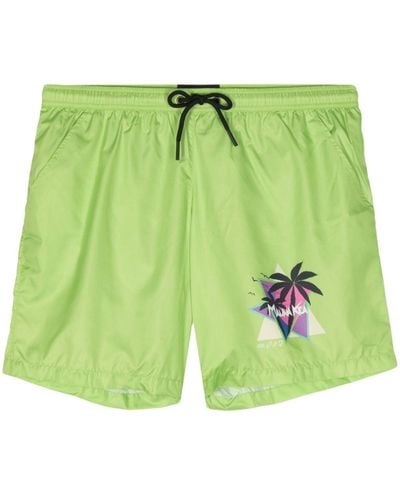 Mauna Kea Sunset Palms Swim Shorts - Green