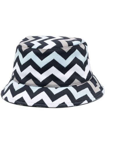 Missoni Zigzag-woven Bucket Hat - Blue