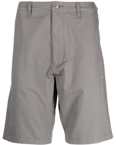 Izzue Knee-length Cotton Bermuda Shorts - Gray