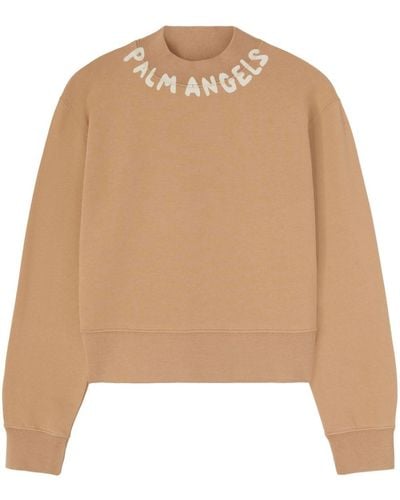 Palm Angels Seasonal Cotton Sweatshirt - Natural