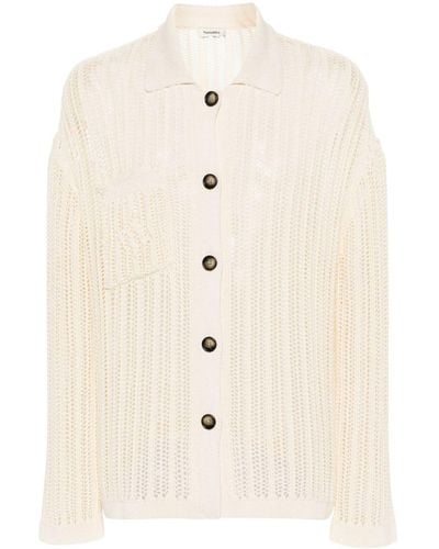 Nanushka Open-knit Cotton Cardigan - Natural