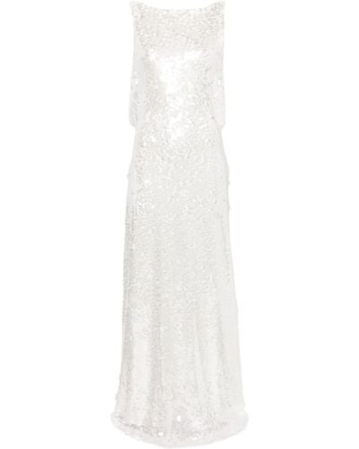 Emilia Wickstead Leoni Abendkleid mit Pailletten - Weiß