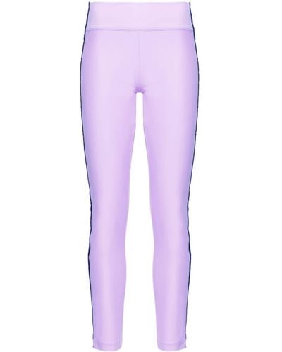 Versace Logo-jacquard leggings - Purple
