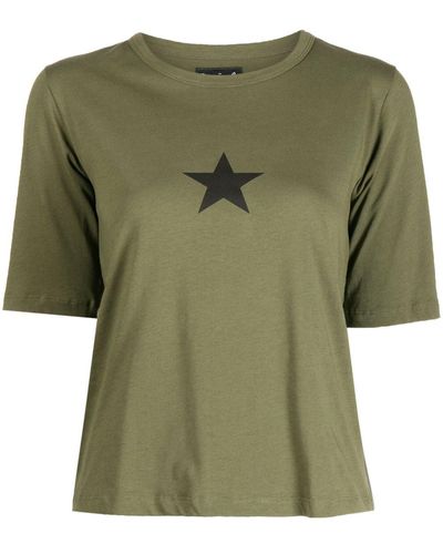 agnès b. Star-print Cotton T-shirt - Green