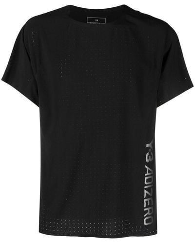 Y-3 ロゴ ランニング Tシャツ - ブラック