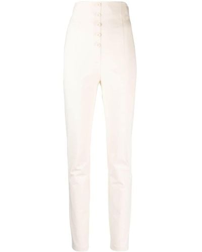 Philosophy Di Lorenzo Serafini High-waisted Stretch-cotton Trousers - White