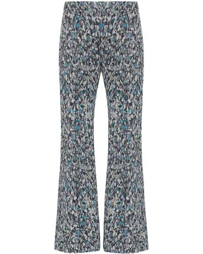 Rosetta Getty Foam Cropped Flared Pants - Blue