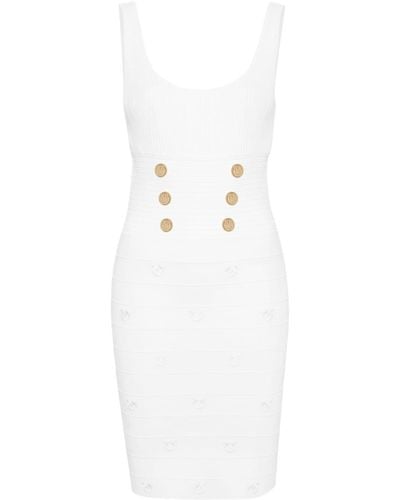 Pinko Ribbed Dress - White