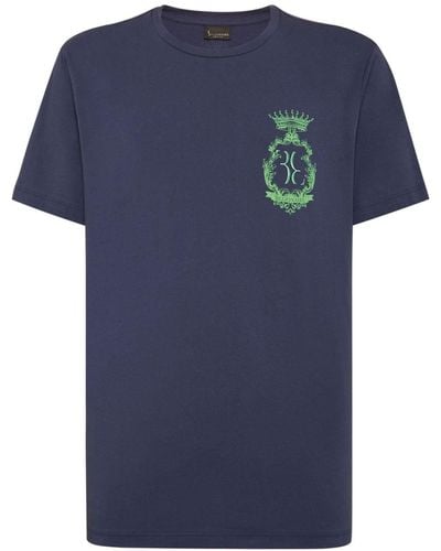 Billionaire T-Shirt mit Logo-Print - Blau