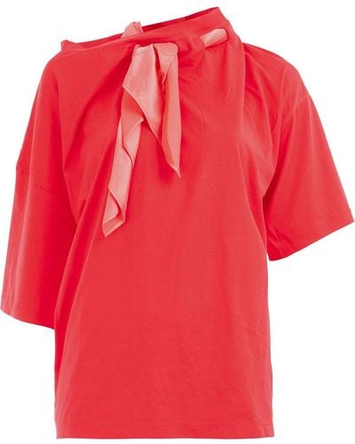 Y. Project Blusa con foulard sul collo - Rosso