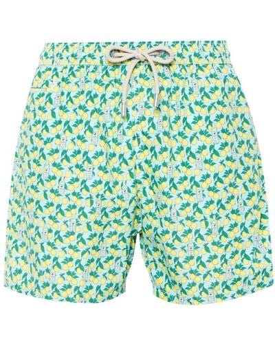 Mc2 Saint Barth Lemon-print Swim Shorts - Green