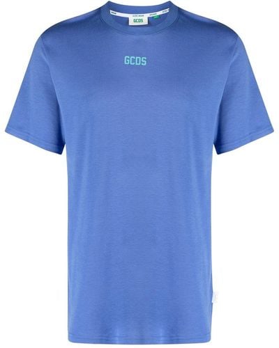 Gcds T-shirt Met Logoprint - Blauw