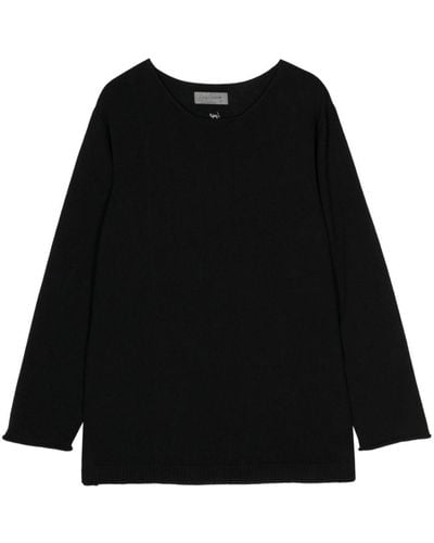 Yohji Yamamoto Jersey con logo bordado - Negro