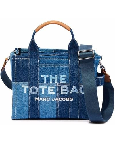 Marc Jacobs Borsa The Denim Tote piccola - Blu