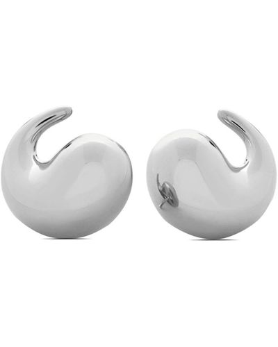 Monica Vinader Nura Sterling Silver Earrings - White