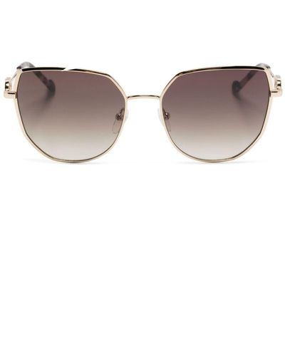 Liu Jo Geometric-frame Sunglasses - Metallic