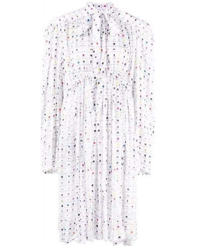 Balenciaga オーバーサイズ スカーフ ドレス - ホワイト