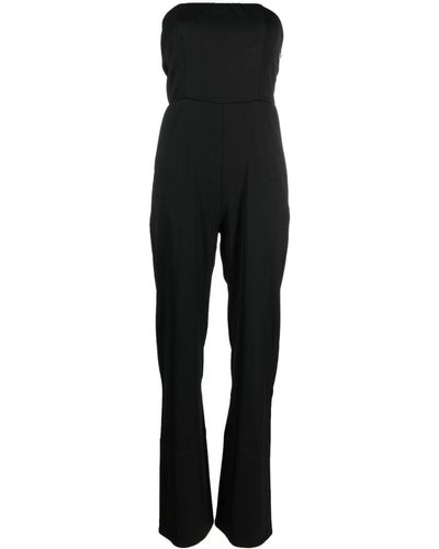 Semicouture Fitted Strapless Jumpsuit - Black