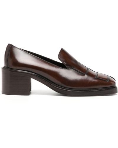 Hereu Guera 55mm Leather Loafers - Brown