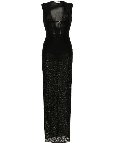 ALESSANDRO VIGILANTE Mini-jurk Met Jacquard - Zwart