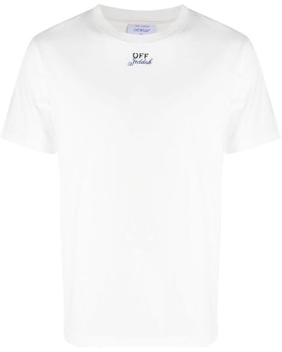 Off-White c/o Virgil Abloh Jeddah Logo-print Cotton T-shirt - White