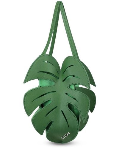 STAUD Palm Leaf Bucket Bag - Green