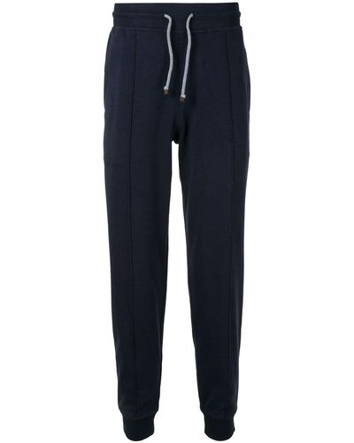 Brunello Cucinelli Drawstring Track Trousers - Blue