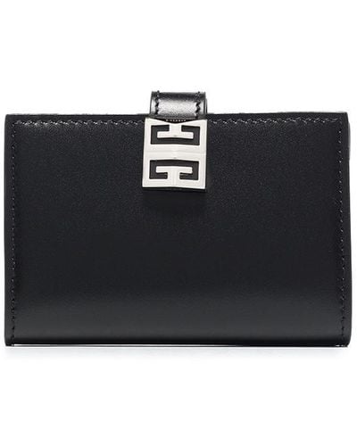 Givenchy Porte-cartes en cuir à motif 4G - Noir