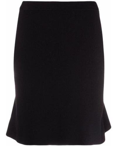 Bottega Veneta Peplum-hem Knitted Skirt - Black