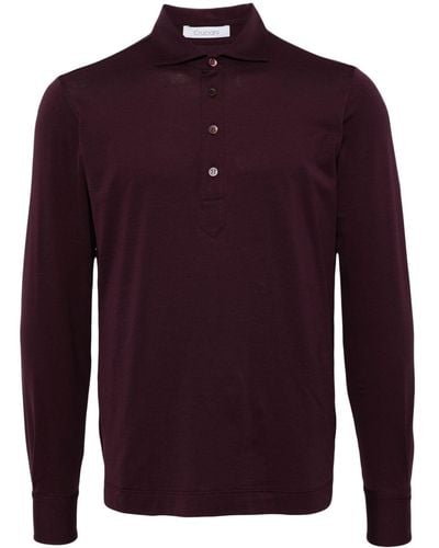 Cruciani Cotton-blend polo shirt - Rouge
