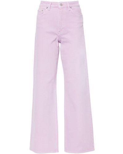 Maje Weite High-Rise-Jeans - Pink