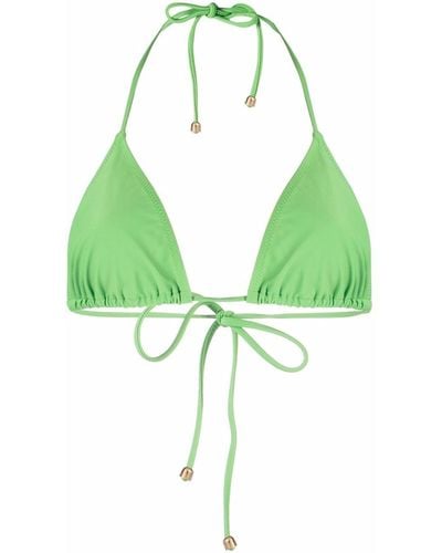 Nanushka Top bikini con scollo all'americana - Verde