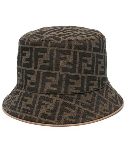 Fendi Ff-motif Bucket Hat - Green