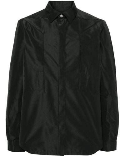 Rick Owens Fogpocket Classic-Collar Shirt - Black