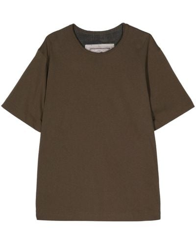 Ziggy Chen Crew Neck Short Sleeve T-shirt - Brown