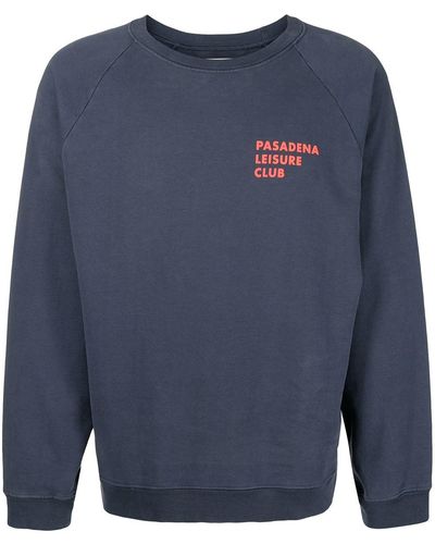 Pasadena Leisure Club Sweater Met Logoprint - Blauw