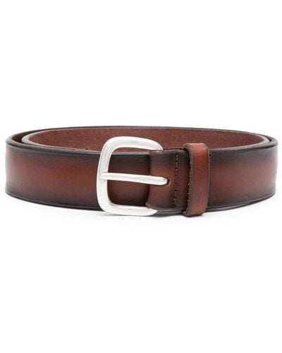 Orciani Distressed-effect Buckle Belt - Brown