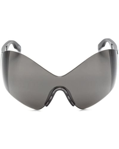 Balenciaga Mask Zonnebril Met Vlinder Montuur - Grijs