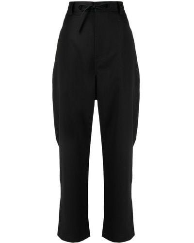 Sofie D'Hoore High-waist Wool Cropped Trousers - Black