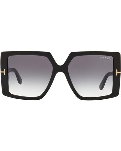 Tom Ford Oversize-frame Gradient-lens Sunglasses - Black