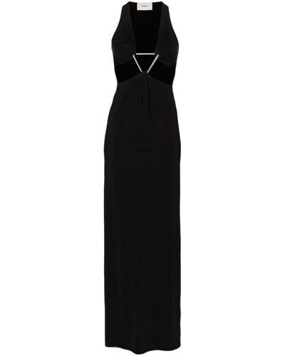 Coperni Cut-out Triangle Maxi Dress - Black