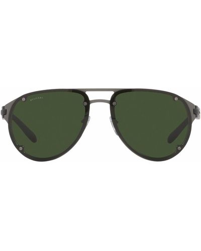 BVLGARI Bv5056 Pilot-frame Sunglasses - Green